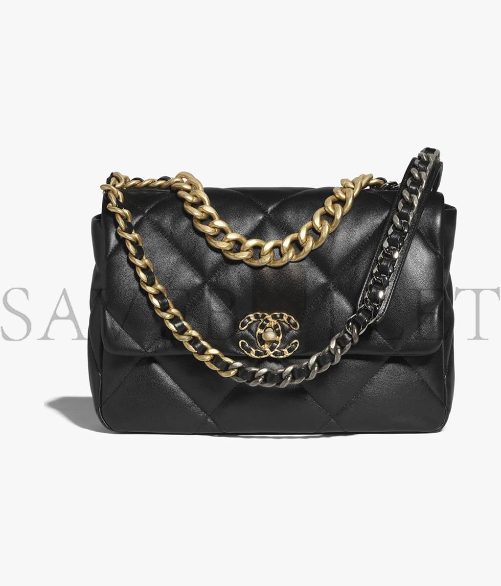 Ch*el 19 large handbag gold hardware as1161 b04852 94305 (30*20*10cm)